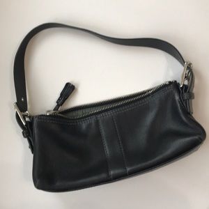Coach black leather purse